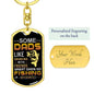 Great Dads Go Fishing | Dog Tag Keychain