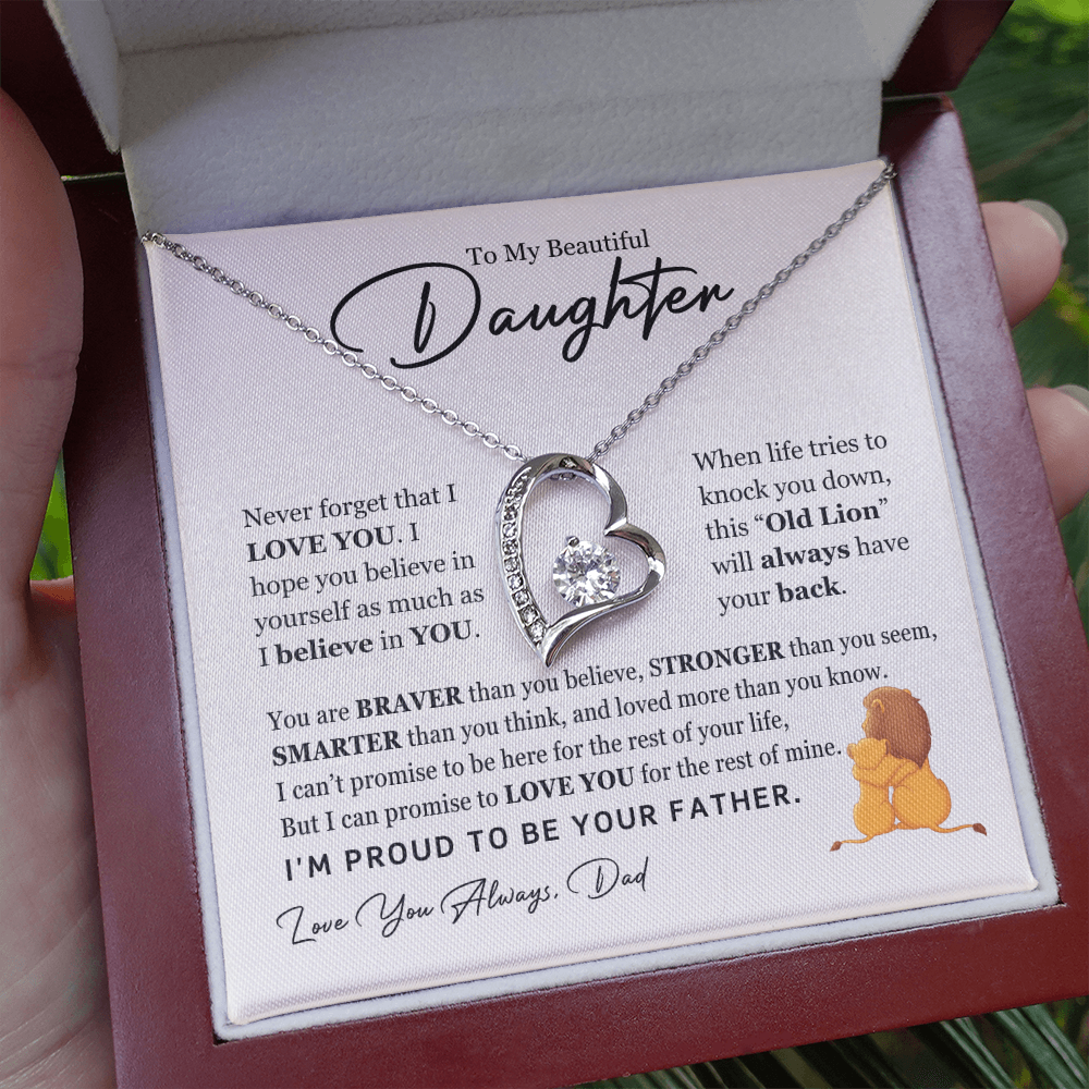 To My Beautiful Daughter | Forever Love Necklace | From Dad