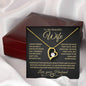 To My Beautiful Wife | Forever Love Necklace | Gold