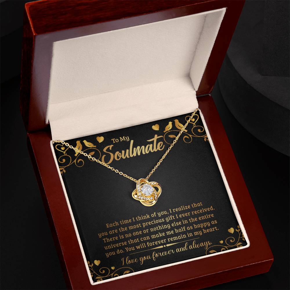 To My Soulmate | Love Knot Necklace