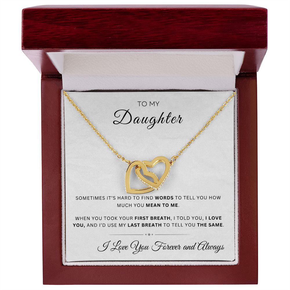 To My Daughter | Double Heart Necklace