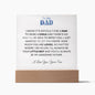 To My Dad | From your Son | Acrylic Plaque Square