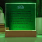 To My Dad | From your Son | Acrylic Plaque Square