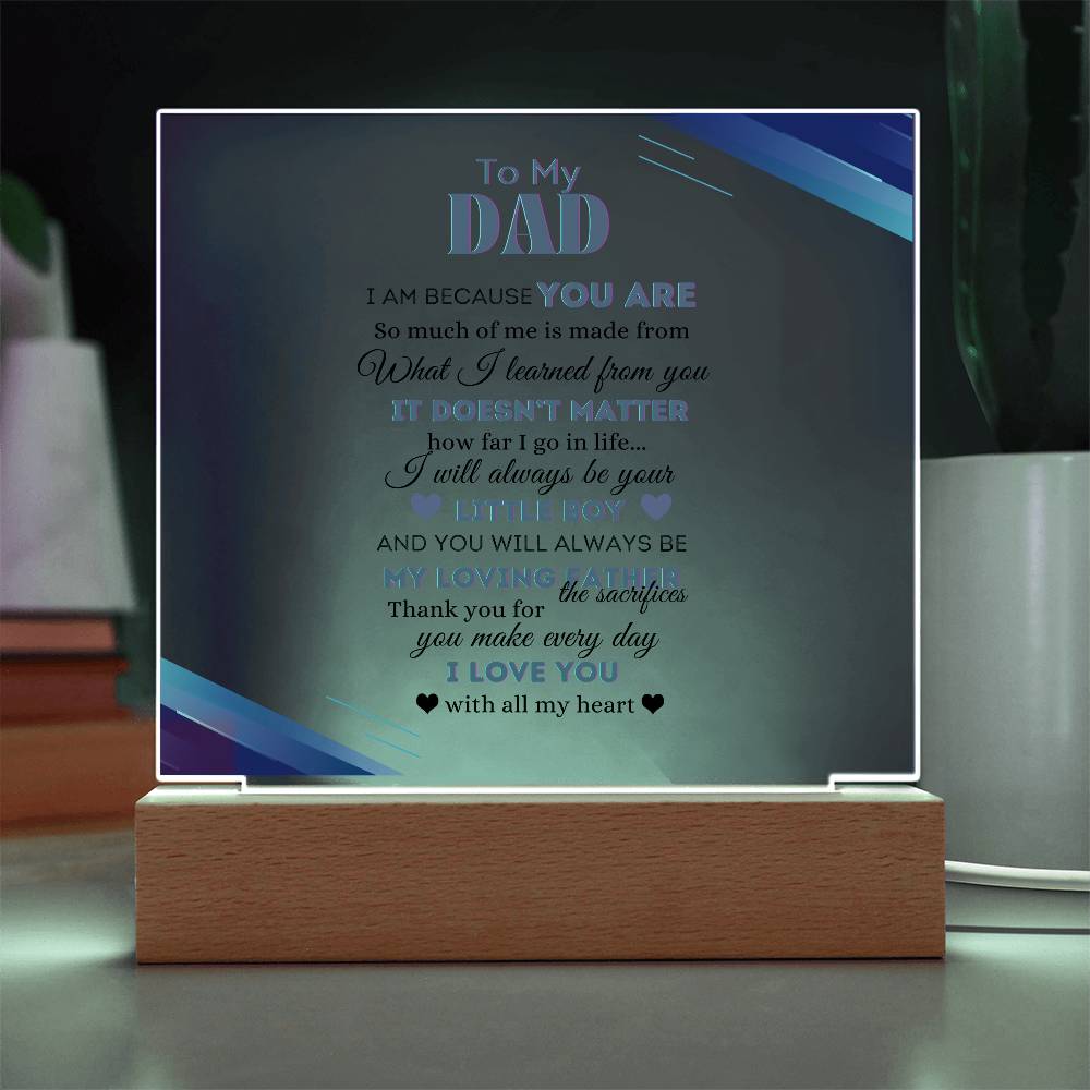To My Dad | From your Son | Acrylic Square Plaque