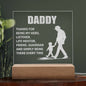 Daddy, Thanks for being my hero | Engraved Acrylic Plaque