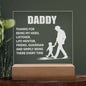 Daddy, Thanks for being my hero | Engraved Acrylic Plaque