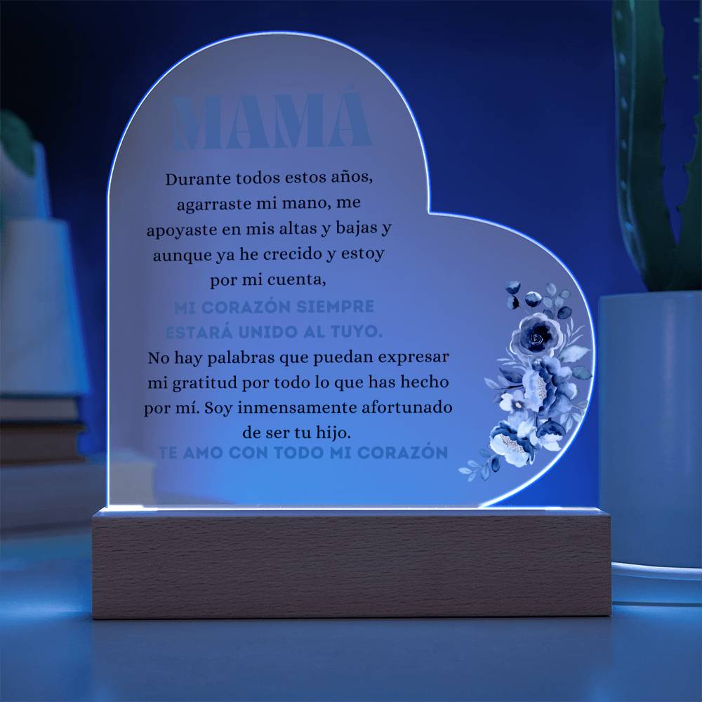 Para Mamá | De tu Hijo | Placa de Acrílico Corazón