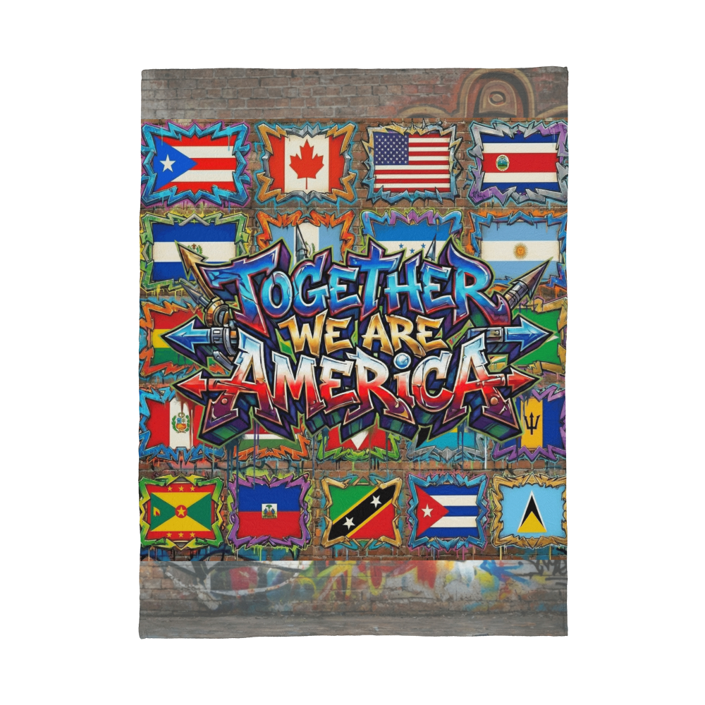 Together We Are America | Coral Fleece Blanket | Benito Collection