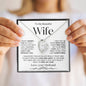 To My Beautiful Wife | Forever Love Necklace | WB
