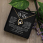 To My Beautiful Wife | Forever Love Necklace | BW
