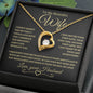 To My Beautiful Wife | Forever Love Necklace | Gold