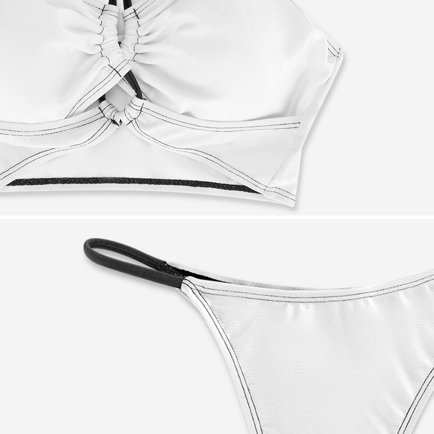 Butterfly High-Waisted Halter Bikini