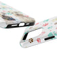 Personalized Tough Phone Case | Custom Pet Photo & Name with Colorful Paw Print Design