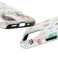 Personalized Tough Phone Case | Custom Pet Photo & Name with Colorful Paw Print Design