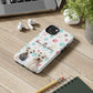Personalized Tough Phone Case | Custom Pet Photo & Name with Colorful Paw Print Design