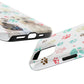 Personalized Tough Phone Case | Custom Pet Photo & Name with Colorful Paw Print Design