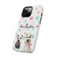 Personalized Tough Phone Case | Custom Pet Photo & Name with Colorful Paw Print Design