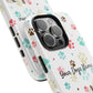 Personalized Tough Phone Case | Custom Pet Photo & Name with Colorful Paw Print Design