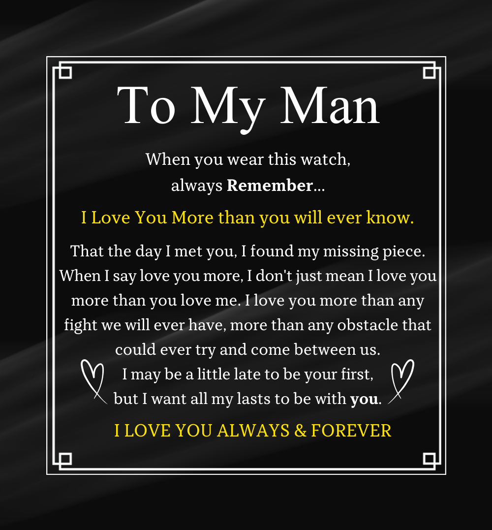 To My Man | Men's Openwork Watch