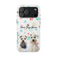 Personalized Tough Phone Case | Custom Pet Photo & Name with Colorful Paw Print Design