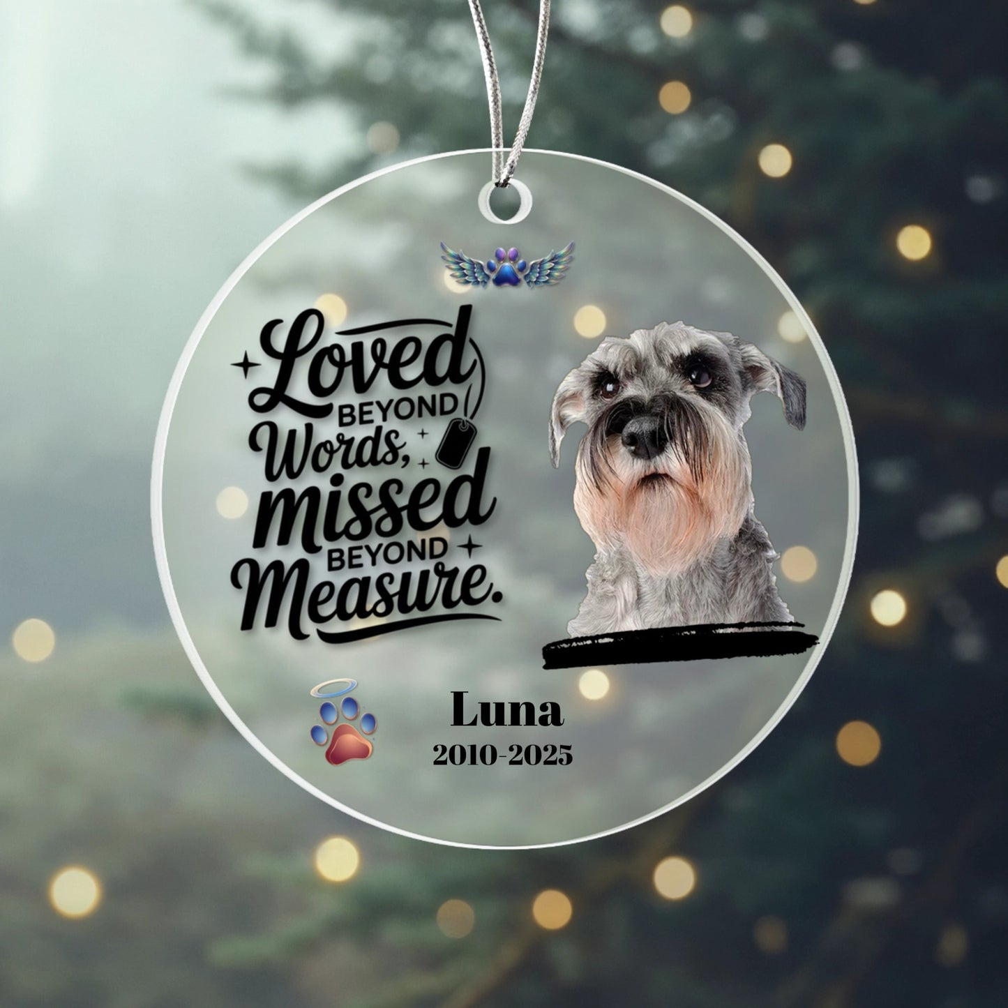 Personalized Pet Memorial Acrylic Ornament