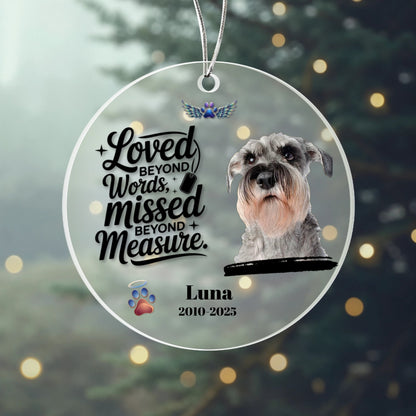 Personalized Pet Memorial Acrylic Ornament