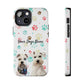 Personalized Tough Phone Case | Custom Pet Photo & Name with Colorful Paw Print Design
