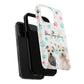 Personalized Tough Phone Case | Custom Pet Photo & Name with Colorful Paw Print Design