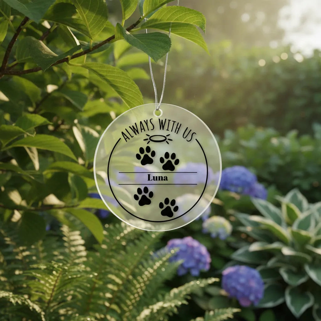 Always with Us | Personalized Pet Memorial Acrylic Ornament
