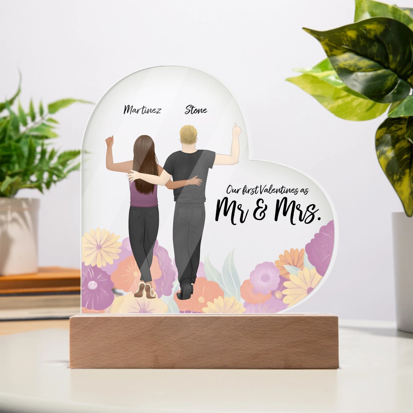 Our First Valentines as... | Acrylic Heart Plaque