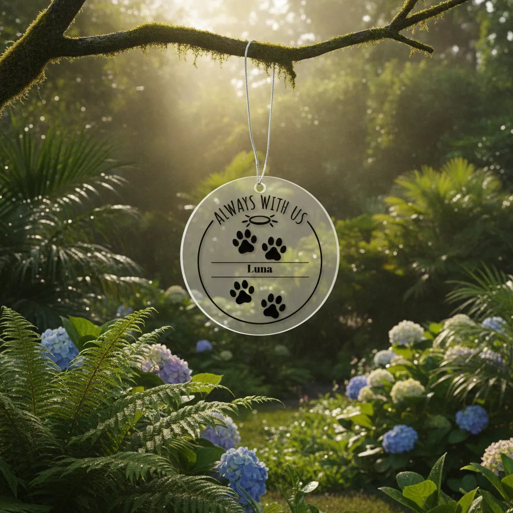 Always with Us | Personalized Pet Memorial Acrylic Ornament