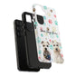 Personalized Tough Phone Case | Custom Pet Photo & Name with Colorful Paw Print Design