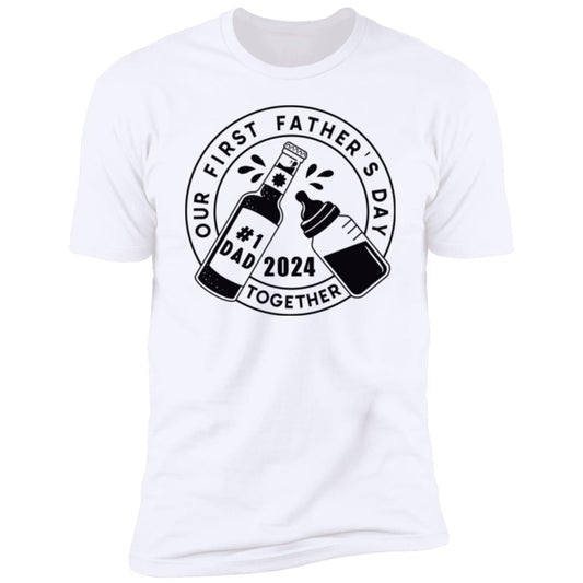 Our First Father's Day | #1 Dad | Premium Short Sleeve T-Shirt