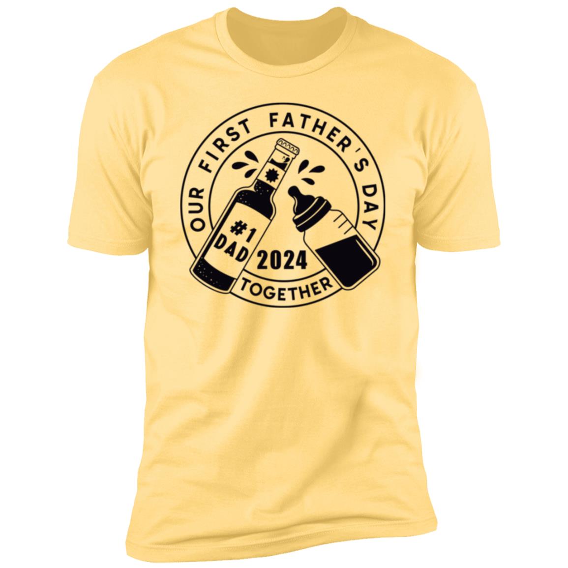 Our First Father's Day | #1 Dad | Premium Short Sleeve T-Shirt