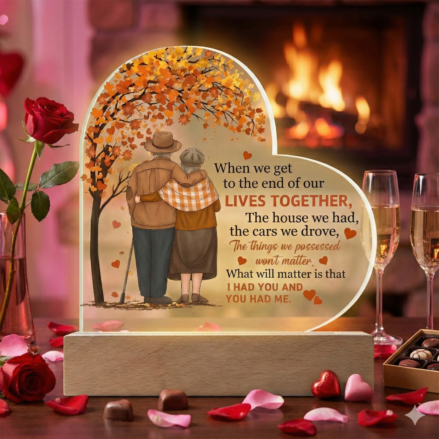 Lives Together | Acrylic Heart Plaque