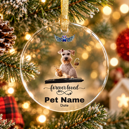 Dog Memorial Ornament – Pet Loss Sympathy Gift, Schnauzer Remembrance Keepsake