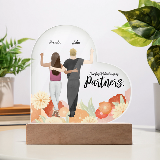 Our First Valentines as... | Acrylic Heart Plaque