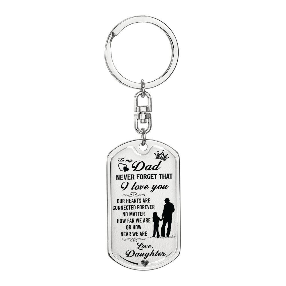 To My Dad | Graphic Dog Tag Keychain