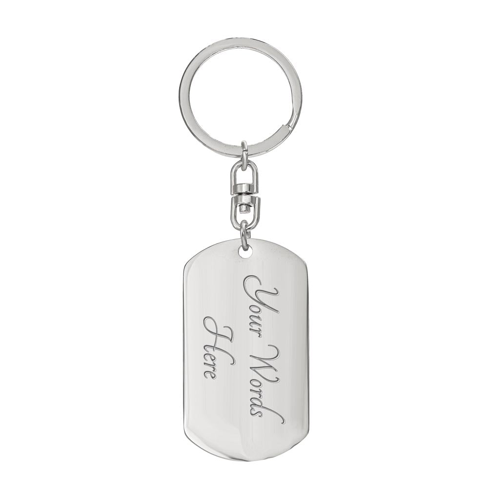 To My Dad | Graphic Dog Tag Keychain