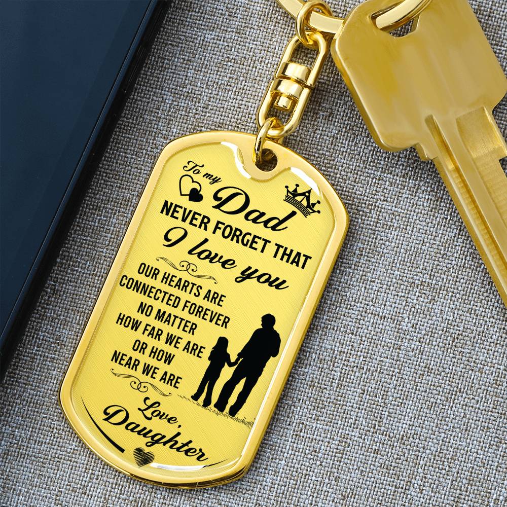 To My Dad | Graphic Dog Tag Keychain