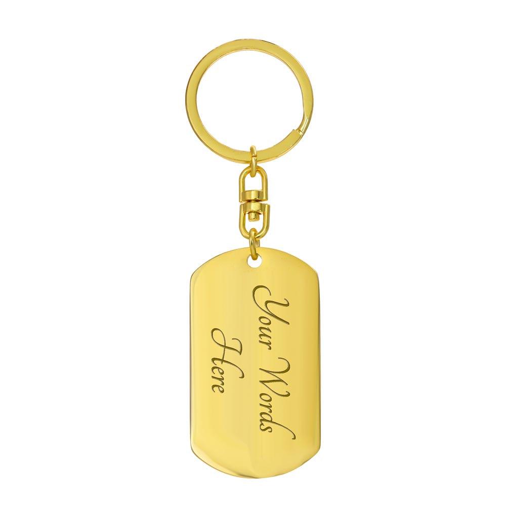 To My Dad | Graphic Dog Tag Keychain