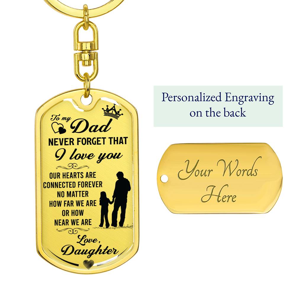 To My Dad | Graphic Dog Tag Keychain