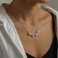 To My Beautiful Daughter_Magnetic Hearts Necklace_Black
