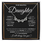 To My Beautiful Daughter_Magnetic Hearts Necklace_Black