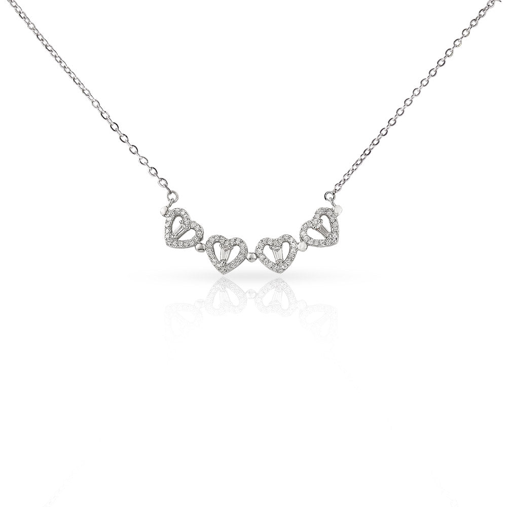 To My Beautiful Daughter_Magnetic Hearts Necklace_Black