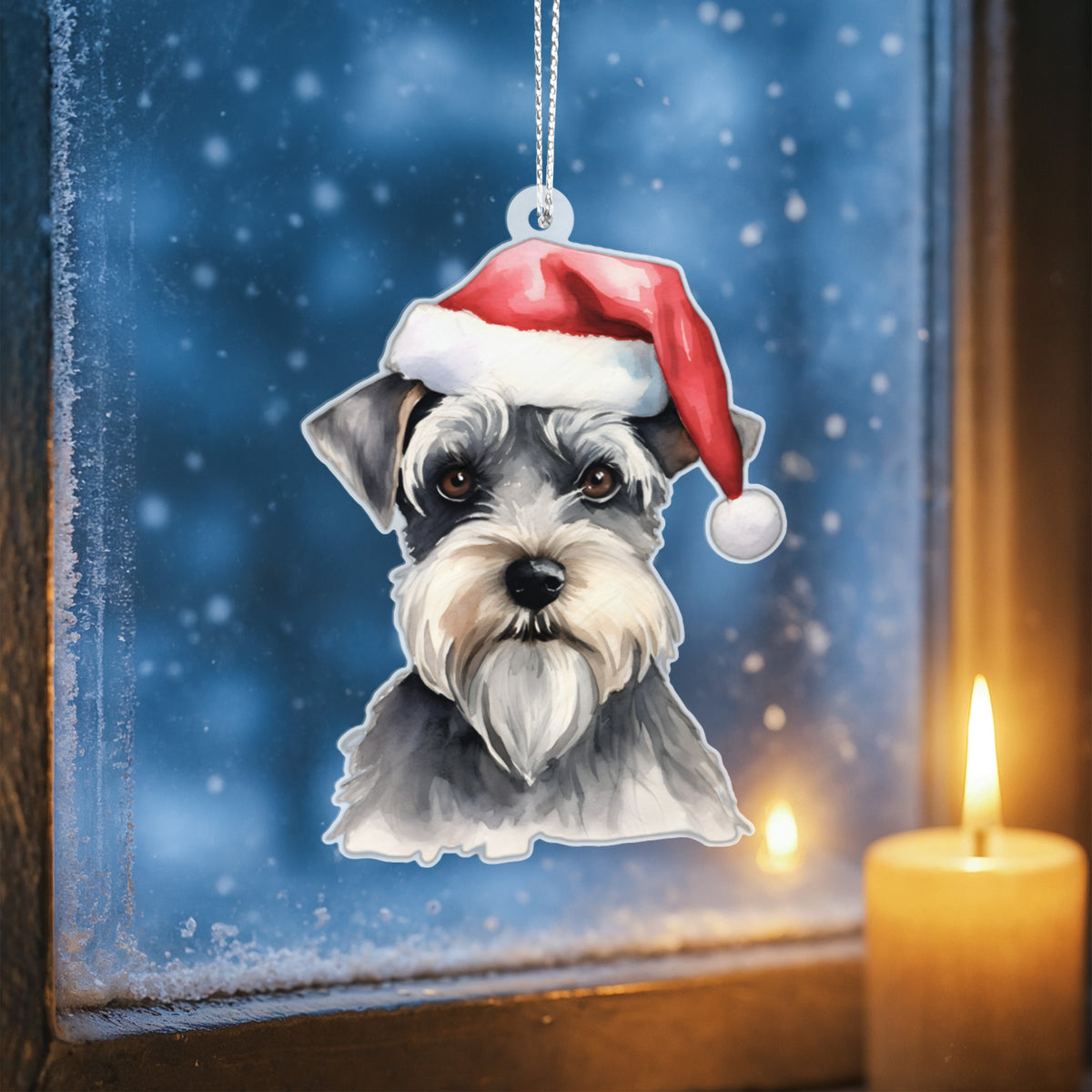 Schnauzer Christmas Acrylic Ornament