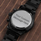 Personalizable con grabado | Reloj cronógrafo negro