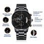 Personalizable con grabado | Reloj cronógrafo negro