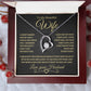 To My Beautiful Wife | Forever Love Necklace | Gold