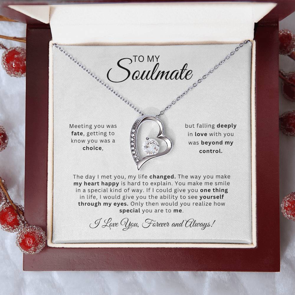 To My Soulmate | Love Heart Necklace